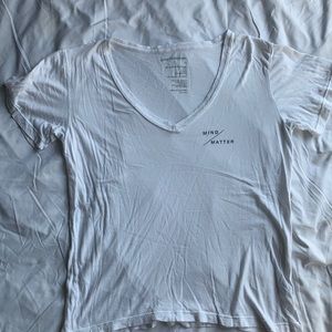 Good hYOUman White V-Neck